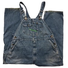 Vintage 80's Key Imperial Blue Jean OVERALLS Farmer Worker Chore DENIM BIB Pants