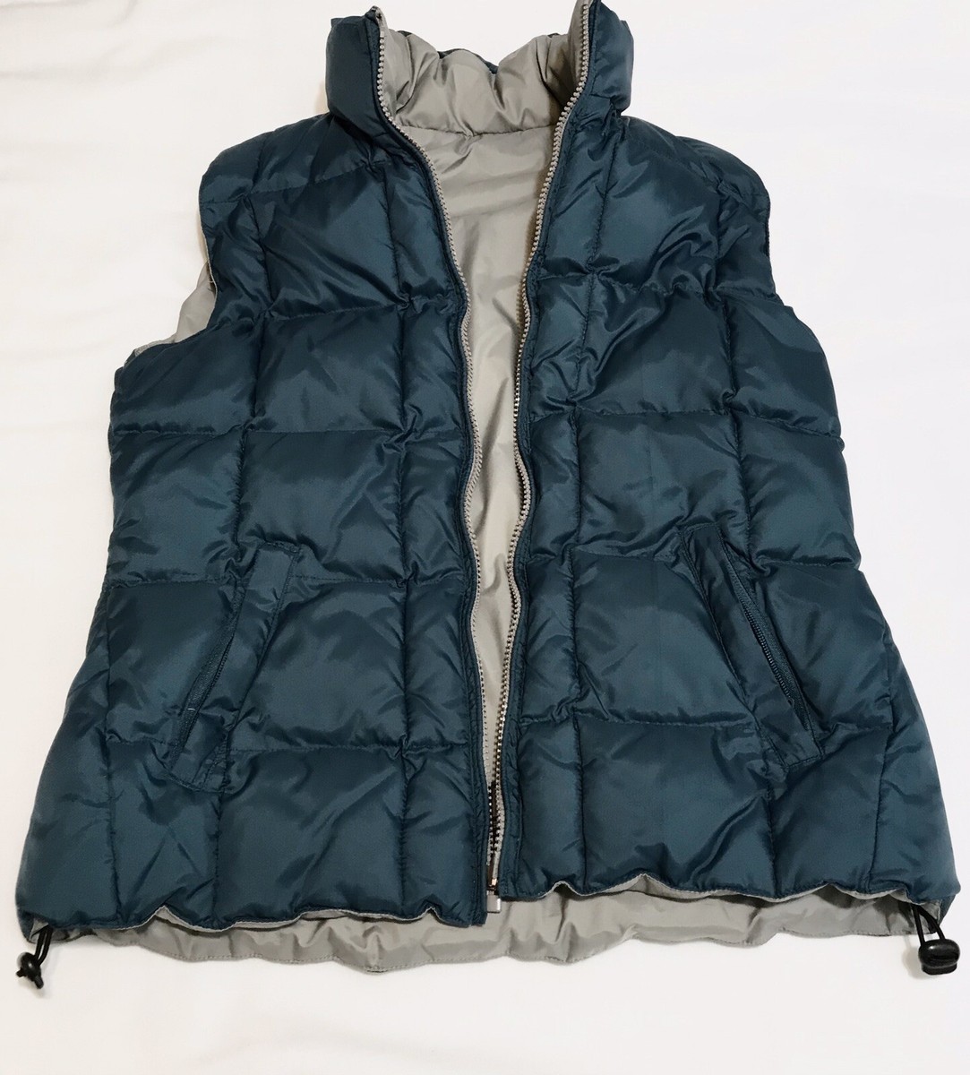 Silver Rider Turquoise Down Vest Reversible Water Resistant