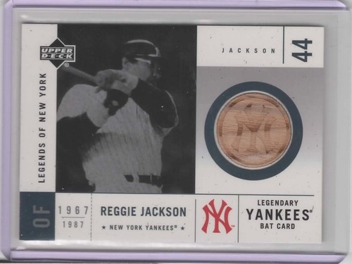 2001 Upper Deck Legends of NY Game Bat #LYBRJ Reggie Jackson