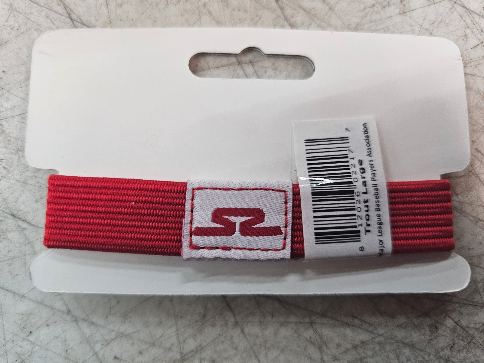 LOS ANGELES ANGELS MIKE TROUT MLB WRIST BAND BANZ OFFICIALLY LICENSED SIZE L