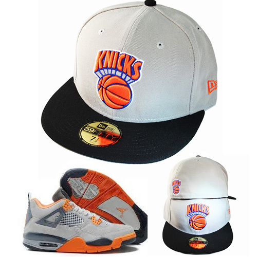 Knicks 5950 Grey Fitted Hat Air Jordan 