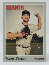 2019 Topps Heritage Travis Bergen RC #697 San Francisco Giants