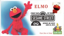AO- 5394M-2, 2019, Sesame Street  Add-on Cover, First Day Cover, Pictorial Postm