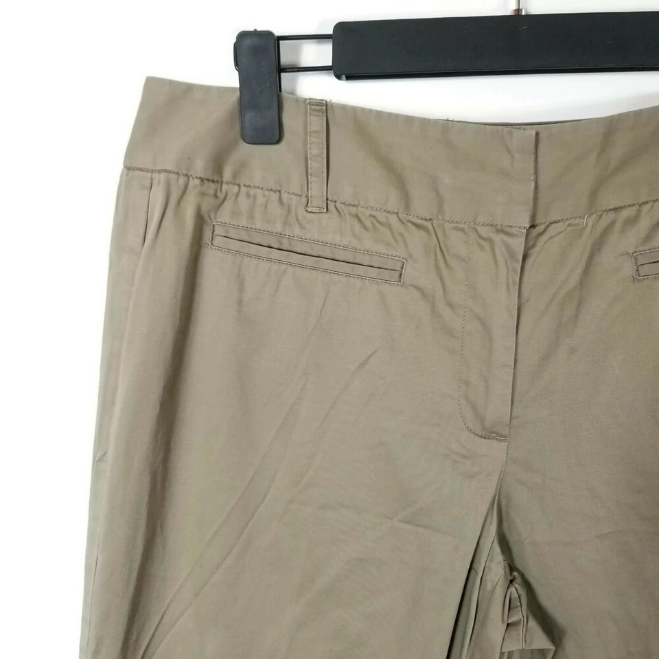 Talbots Stretch Sateen Chino Pant Womens 8 Tan Bootcut Mid Rise 31x32 - Image 3 of 4