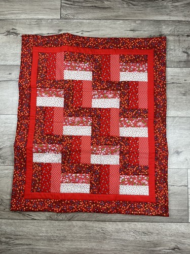 Vintage Blockhaus Baby Puppe Quilt Country American Hand Made Grandmothers Oma - Bild 9 von 9
