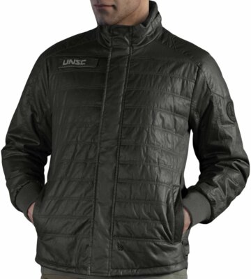 Musterbrand GREY Halo UNSC Outpost Padded Quilted Winter Jacket, US Small