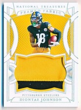 2021 National Treasures Diontae Johnson Framed Fabric Holo Silver Patch (07/25)