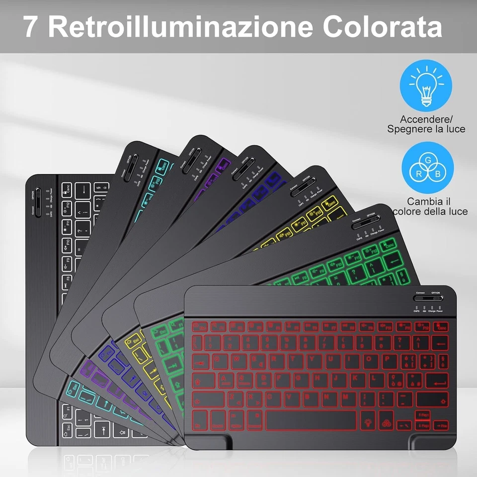 Set Combo Tastatur Maus Bluetooth Für IPAD Mini Pro Air IPHONE Apple Dünn PC - Bild 3 von 4