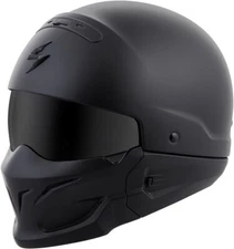 New Scorpion EXO Covert Open Face Helmet Matte Black Medium 75-1600M
