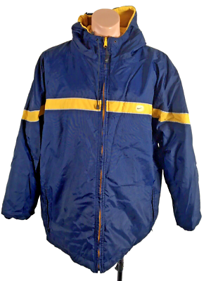 Vtg NIKE Reversible Nylon Fleece Full Zip Parka Coat Jacket Men 