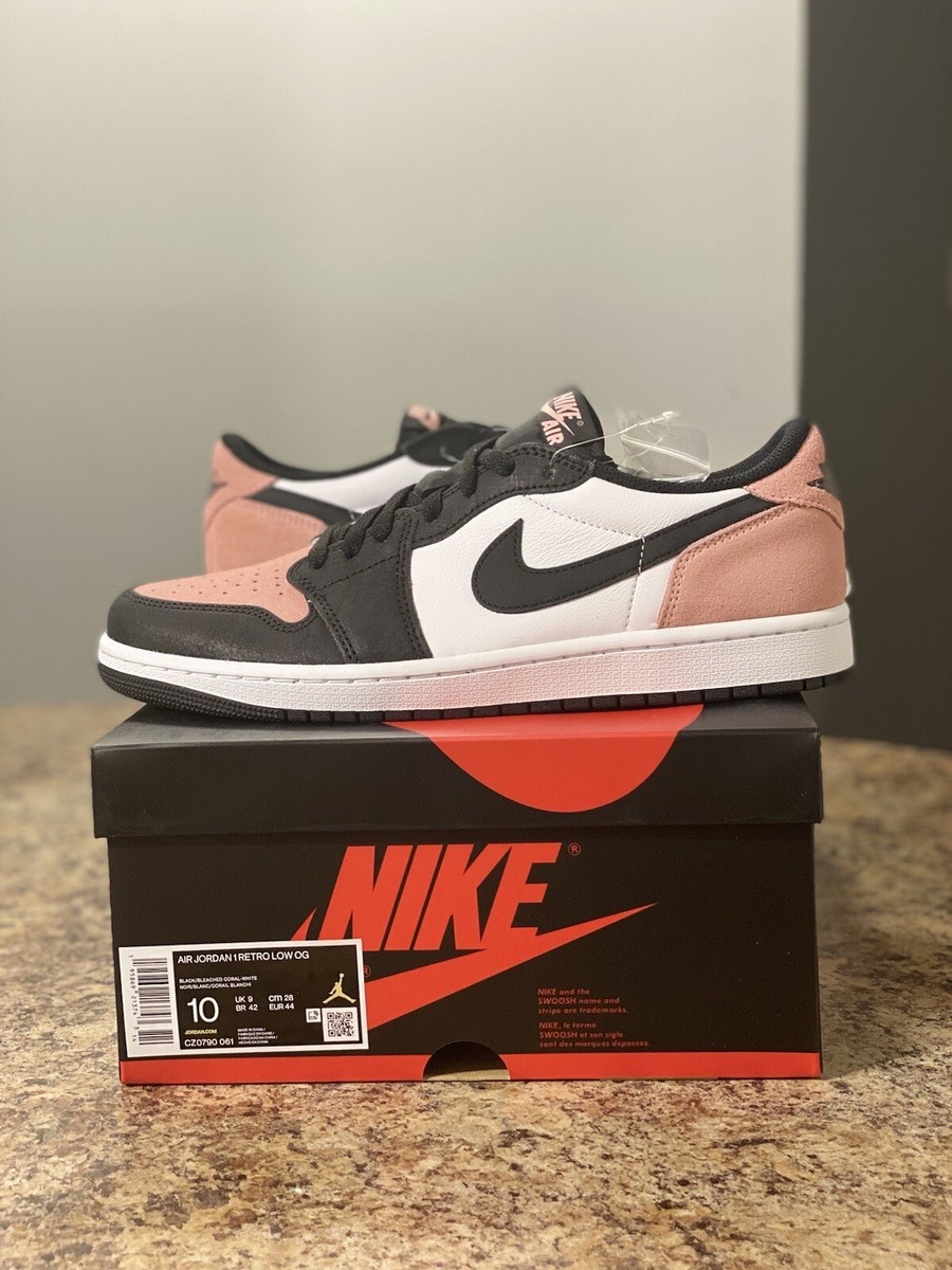 Air Jordan 1 Low OG Bleached Coral CZ0790-061 Men's New