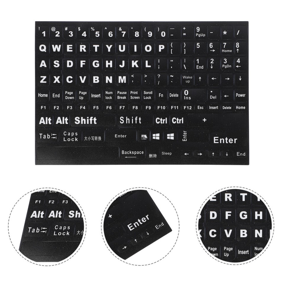 Keyboard Stickers Letters Large Keyboards English for Desktop