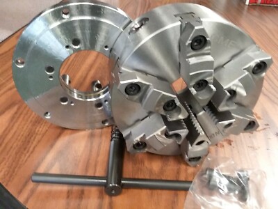 8'' 6 JAW SELF-CENTERING  LATHE CHUCK w. D5, D1-5 adapter back plate #0806D5