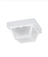 Generation Lighting Outdoor Ceiling 1-Lt Outdoor Flush Mount, White - 7567EN3-15