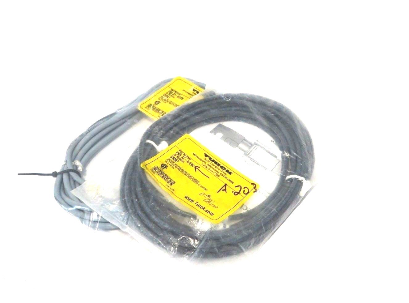 2 NEW TURCK PKG 3Z-6/S90 CORDSET U0067 PKG3Z6S90