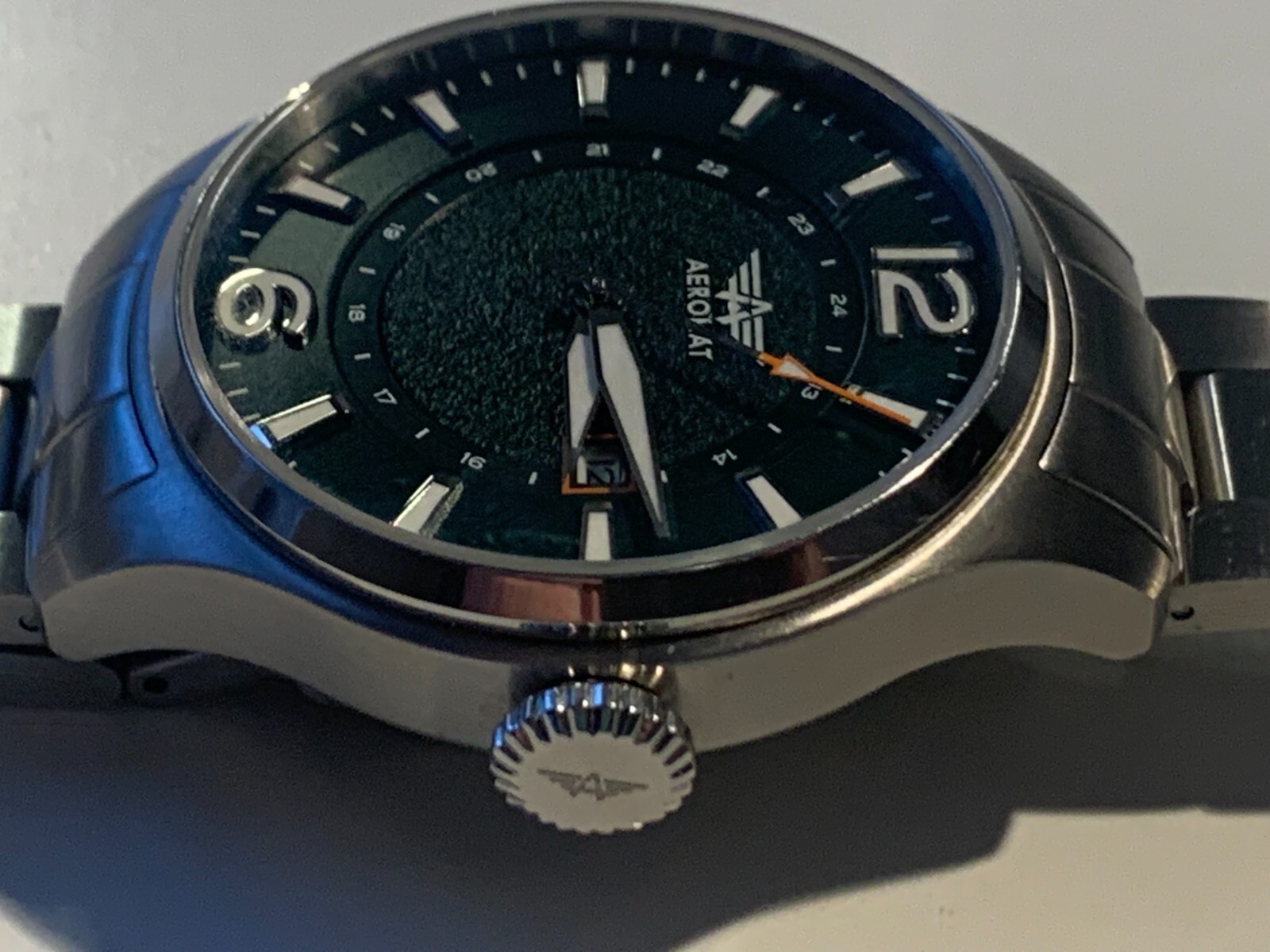 MENS AEROMAT AIRSPEED AUTOMATIC PILOT LARGE CROWN WATCH MIYOTA 8215 BOX FULL KIT eBay