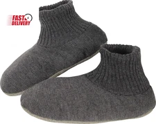 Men Fuzzy Slipper Socks with Grippers Non Slip Indoor House Socks Christmas Gift