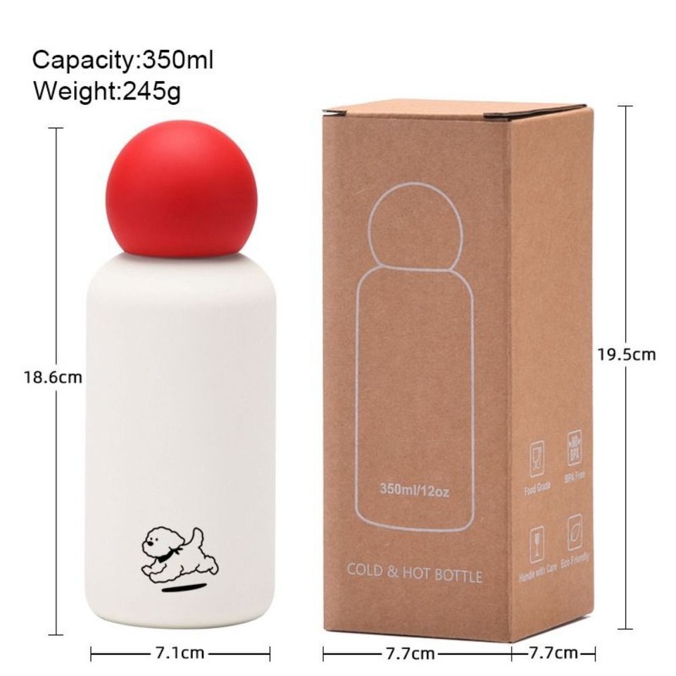 Candy Color Stainless Steel Water Bottle Round Hot Cold Water Bottle