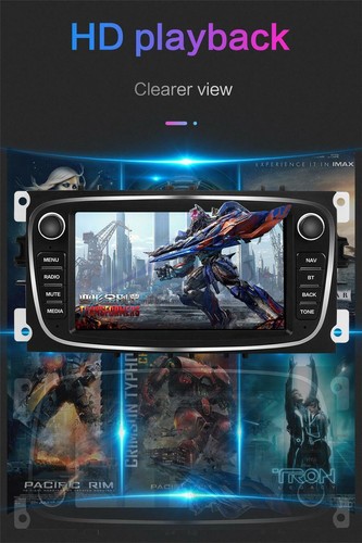 7" 1G+16G Android 8.1 Quad-core Stereo Radio GPS Wifi OBD For Ford Focus S-Max - Picture 4 of 12