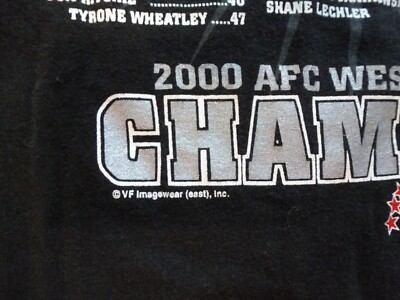 Vintage Y2K Oakland Raiders Shirt L 2000 AFC WESTERN DIVISION Lee