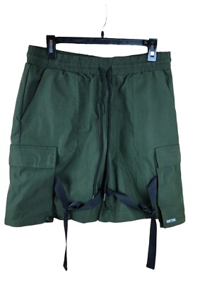EPTM Strap Cargo Shorts Olive Green Size 32 Medium Polyester