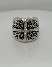 Chrome Hearts Classic Oval Diamond Sterling Silver Size 7.25 Ring 2002