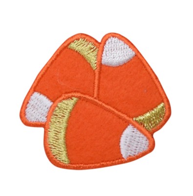 Candy Corn Halloween Orange Felt Iron on Patch