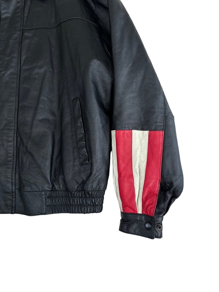 ジャケット・アウター 90s WORKERS HOLIC Leather Bomber Jacket Men's 90's BOMBER Leather Jacket Black Classic Street