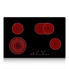 30in Electric Cooktop 4 Burners Ceramic Glass Stove Top Touch Control 7200W