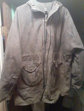 FILSON XL WAX CLOTH TARP HOODED 1438N JACKET DRK BROWN WATER REPELANT LINED COAT
