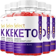 Rillvo (5 Pack) Select Keto Gummies Apple Cider Vinegar Select Keto ACV...