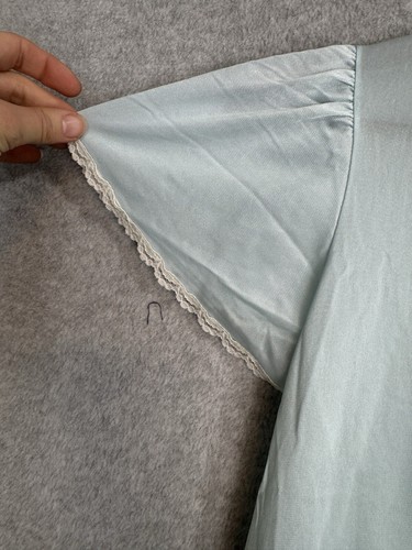 Vintage transparentes Spitzenmieder langes viktorianisch inspiriertes romantisches Nachthemd Beau Monde 60er - Bild 12 von 15