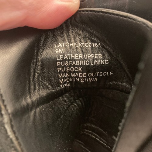 Steve Madden Damenstiefel 9M "Latch" schwarz Leder Schnürung Reißverschluss Blockabsatzsohle - Bild 10 von 12