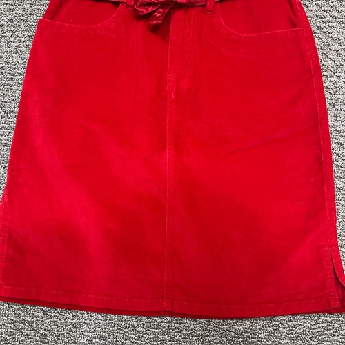 Gap Kids Stretch Skirt Girls Size 12 Red Front & back pockets Belted Zip Closure - Picture 3 of 14