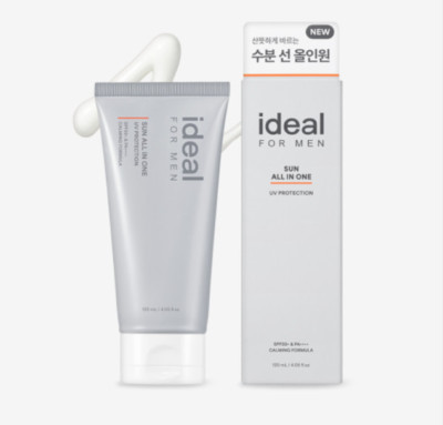 Ideal For Men Sun All In One UV Protection 120ml SPF50+ PA++++ Calming Formula