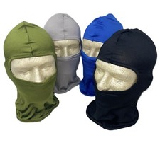 Lot 4 Balaclava Face Mask Helmet Liner Black Blue Grey Green Biker Cycling Sport