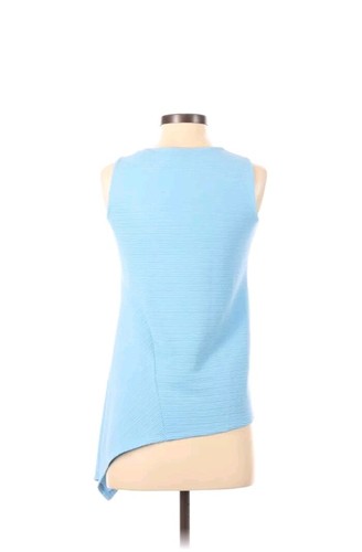 ALFANI Asymmetric Knit Top PP Petite Petite Blue Sleeveless - Picture 9 of 9