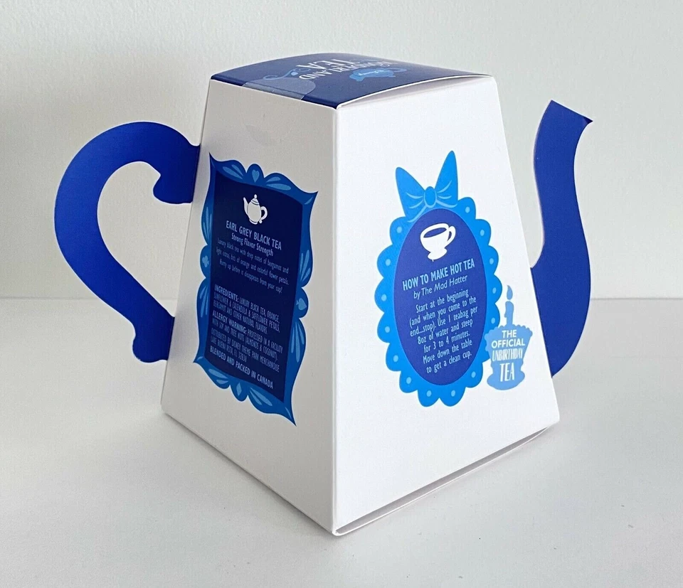 全新 Disney Parks Wonderland Topsy Turvy Blend 红茶 10 金字塔包 — 第 2/2 张图片