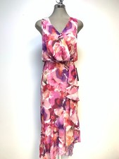 NWT By XSCAPE Elegant Women's Chiffon Dress Floral Print Size 8