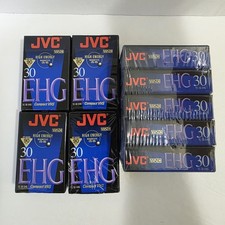 9 Pack JVC VHS C TC-30 EHG High Energy Compact 90 Minute Video Cassette Tape NEW
