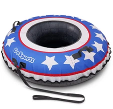 GoSp𝐨̶rts 44 "Heavy -Duty Snow tube W/ Canvas Cover & Tow Strap - Stars & Strip