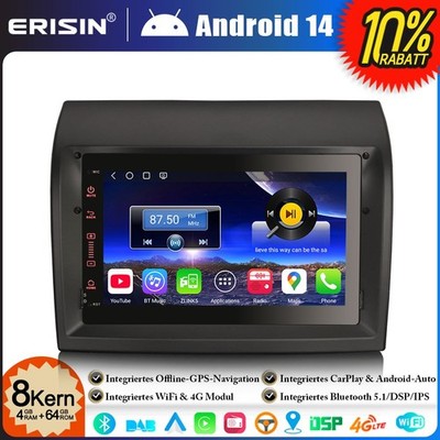 Qualcomm 64GB Android 14 Autoradio DAB+ GPS für FIAT DUCATO CITROEN JUMPER BOXER