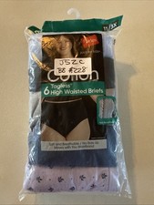 Hanes Just My Size Cotton Tagless High Waisted Briefs 6 Pack Size 11/3X NIP