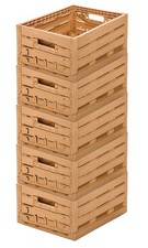 5 Stk Obstkiste Vorratsbox Stapelkiste Holzdesign 400x 300x165mm Gastlando