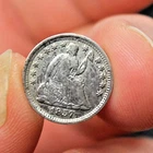 1857 Seated Liberty Half Dime XF Look at this beauty