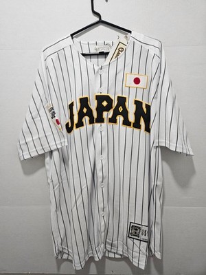 Headgear Tribute Shohei Ohtani #16 Japan Style Pinstripe Jersey White 2XL