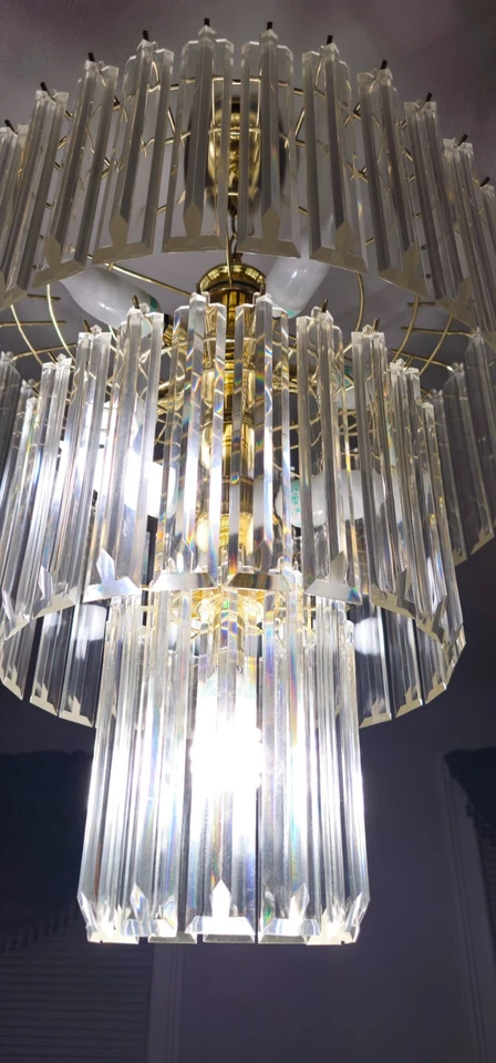 组合现代 9 灯回到基本波兰金色水晶吊灯照明 — 第 3/4 张图片