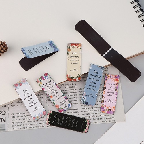 12pcs esthétique motivation biblique Bibles Bookmarks DIY Étudiants lecteurs _X - Photo 10/19