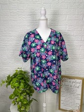 Women's Tafford scrub top frog ladybug Nurse Medical