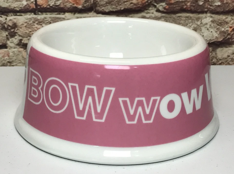 Victorias Secret Rosa Arco Wow Y2K Stock Muerto Perro Cuenco Foto 3 de 4